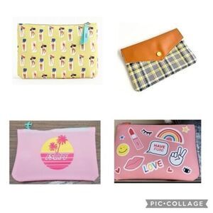 NEW IPSY Lot of 4 Cosmetic Makeup Bags Accessories Bag Glam Bag 2020 & 2021